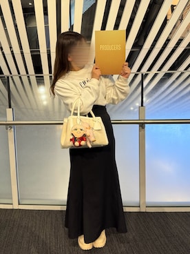 「GRL（グレイル）のアイテム（スウェット）」を使った、コキンちゃんさん（レディース・152cm）の春コーディネート