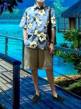 「ワークパンツ」｜「アイテム（ローファー）」を使った、ポキB@ユニクロ勉強家(相互)さん（メンズ・166cm）の夏コーディネート