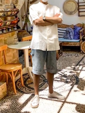 ポキB@ユニクロ勉強家(相互)さん（メンズ・166cm）の夏コーディネート