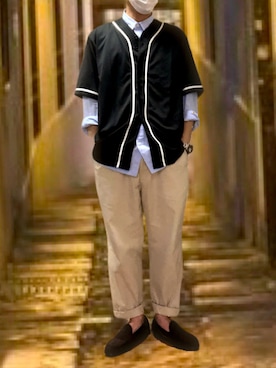 ポキB@ユニクロ勉強家(相互)さん（メンズ・166cm）の夏コーディネート