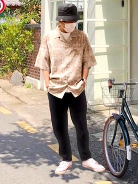 「MB（エムビー）のアイテム（帽子）」を使った、ポキB@ユニクロ勉強家(相互)さん（メンズ・166cm）の夏コーディネート