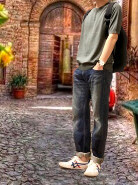 ポキB@ユニクロ勉強家(相互)さん（メンズ・166cm）の夏コーディネート