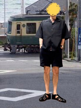 「Re（アールイー）のアイテム」を使った、ポキB@ユニクロ勉強家(相互)さん（メンズ・166cm）の夏コーディネート