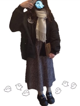 「Candy Stripper」｜「アイテム（MA-1）」を使った、めいさん（レディース・152cm）の冬コーディネート