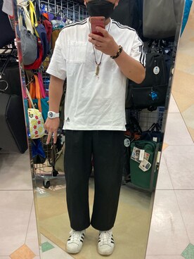 「adidas（アディダス）のアイテム（アナログ腕時計）」を使った、しげさん（メンズ・170cm）の夏コーディネート