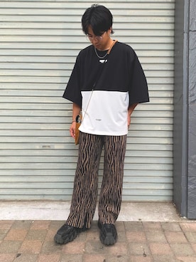 「instagramフォローお願いします」｜「アイテム（スニーカー）」を使った、ユイトさん（メンズ・170cm）の夏コーディネート