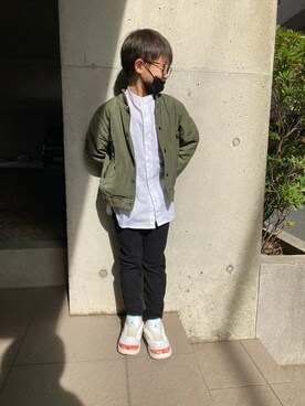「SEVENDAYS=SUNDAY（セブンデイズサンデイ）のアイテム（その他アウター）」を使った、あちゃさんさん（キッズ・120cm）の秋コーディネート