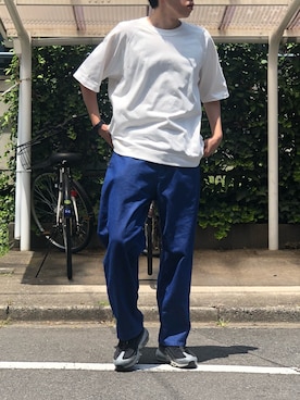 「niko and...（ニコアンド）のペインターデニムパンツ（デニムパンツ、ブルー系）」を使った、ひさん（メンズ・175cm）の夏コーディネート