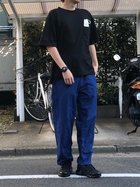 「NIKE（ナイキ）のNIKE / AIR MAX 95 ESSENTIAL（スニーカー、ブラック系）」を使った、ひさん（メンズ・175cm）の秋コーディネート