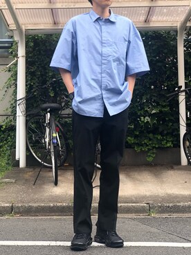 「NIKE（ナイキ）のNIKE / AIR MAX 95 ESSENTIAL（スニーカー、ブラック系）」を使った、ひさん（メンズ・175cm）の夏コーディネート