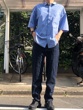 「NIKE（ナイキ）のNIKE / AIR MAX 95 ESSENTIAL（スニーカー、ブラック系）」を使った、ひさん（メンズ・175cm）の夏コーディネート