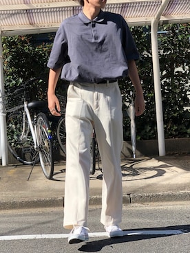 「CONVERSE（コンバース）のCONVERSE コンバース オール スター 100 カラーズ ハイ / ALL STAR 100 COLORS HI（スニーカー、ホワイト系）」を使った、ひさん（メンズ・175cm）の秋コーディネート