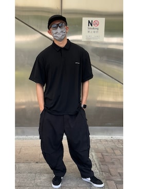 「GOOPiMADE」｜「アイテム（チノパンツ）」を使った、KaiMingさん（メンズ・180cm）の夏コーディネート