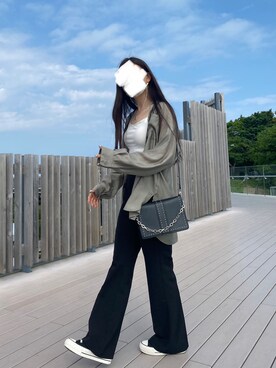 「PAGEBOY（ページボーイ）のチェーンスタッズショルダー（ショルダーバッグ）」を使った、べいびーさん（レディース・158cm）の春コーディネート