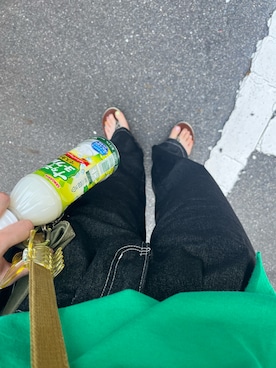 「古着好きな人と繋がりたい」｜「アイテム（セットアップ）」を使った、naさん（レディース・156cm）の夏コーディネート