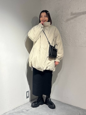 「アイテム（ダウンジャケット/コート）」を使った、marina  さん（レディース・160cm・30代）の冬コーディネート