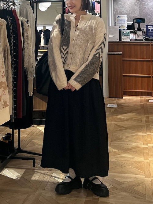 LOWRYSFARM シャーリングワンピース LOWRYS FARM ワンピース シャーリングギャザーワンピース 140715