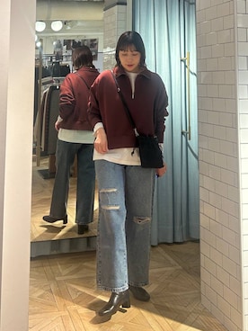「アイテム（スウェット）」を使った、marina  さん（レディース・160cm・30代）の冬コーディネート