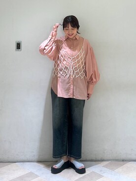 「apart by lowrys」｜「アイテム（その他トップス）」を使った、marina  さん（レディース・160cm）の夏コーディネート