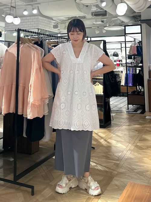 LOWRYS FARM 2WAYコットンレースミニワンピース　ワンピース LOWRYS FARM ワンピース 2WAYコットンレースミニワンピース