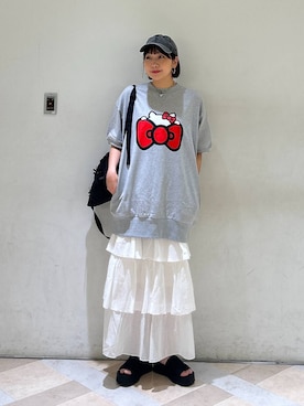 「アイテム（帽子）」を使った、marina  さん（レディース・160cm・30代）の夏コーディネート