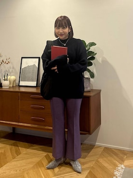 「高見え」｜「アイテム（モカシン/デッキシューズ）」を使った、marina  さん（レディース・162cm）の秋コーディネート
