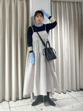 「キャミワンピース」｜marina  さん（レディース・160cm）の冬コーディネート