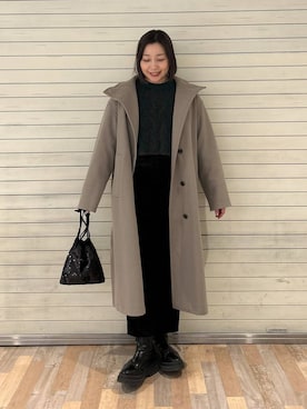 「アイテム（チェスターコート）」を使った、marina  さん（レディース・160cm・30代）の冬コーディネート