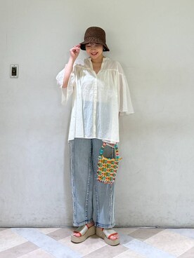 「アイテム（帽子）」を使った、marina  さん（レディース・160cm・30代）の春コーディネート