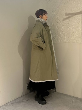 「高見え」｜「アイテム（ミリタリージャケット）」を使った、marina  さん（レディース・160cm）の秋コーディネート