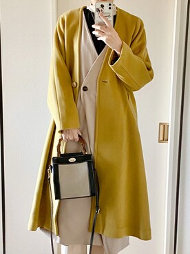 「しまむら（シマムラ）のアイテム（ショルダーバッグ、ブラック系）」を使った、Ankoさん（レディース・161cm）の冬コーディネート