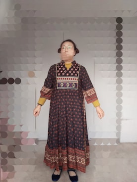 「no brand（ノーブランド）のアイテム（ワンピース）」を使った、えまさん（レディース・160cm）の秋コーディネート