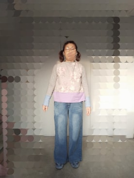 「Handmade（ハンドメイド）のアイテム（トップス）」を使った、えまさん（レディース・160cm）の春コーディネート