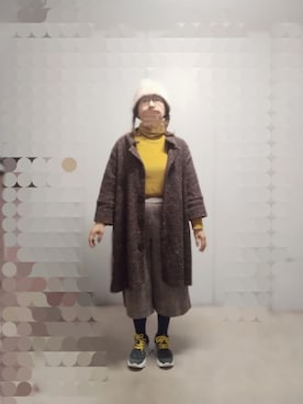 「no brand（ノーブランド）のアイテム（パンツ）」を使った、えまさん（レディース・160cm）の冬コーディネート