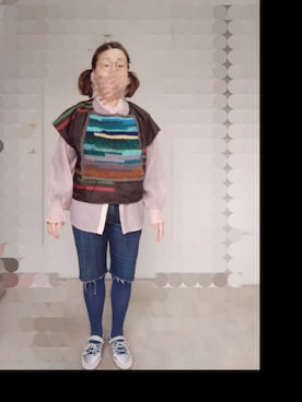 「GU（ジーユー）のアイテム（シューズ、シルバー系）」を使った、えまさん（レディース・160cm）の春コーディネート