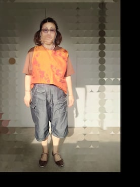「GU（ジーユー）のアイテム（シューズ、ピンク系）」を使った、えまさん（レディース・160cm）の春コーディネート