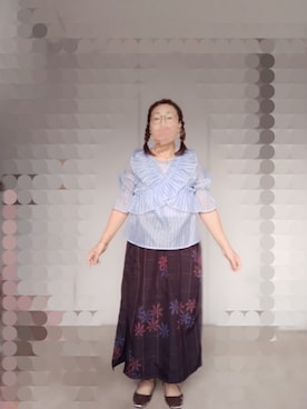 「しまむら（シマムラ）のアイテム（シャツ/ブラウス）」を使った、えまさん（レディース・160cm）の秋コーディネート