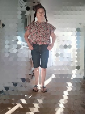 「Handmade（ハンドメイド）のアイテム（トップス）」を使った、えまさん（レディース・160cm）の秋コーディネート
