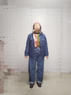 「アイテム（ローファー）」を使った、えまさん（レディース・160cm）の秋コーディネート