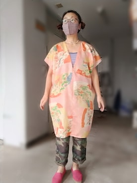 「Handmade（ハンドメイド）のアイテム（ワンピース/ドレス）」を使った、えまさん（骨格ナチュラル・レディース・160cm）の秋コーディネート