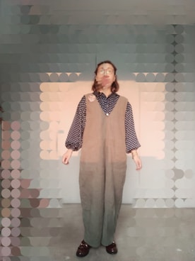 「no brand（ノーブランド）のアイテム（ローファー、ブラウン系）」を使った、えまさん（レディース・160cm）の春コーディネート