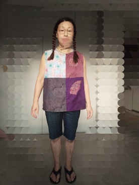 「Handmade（ハンドメイド）のアイテム」を使った、えまさん（レディース・160cm）の夏コーディネート