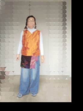 「Handmade（ハンドメイド）のアイテム（トップス）」を使った、えまさん（レディース・160cm）の春コーディネート