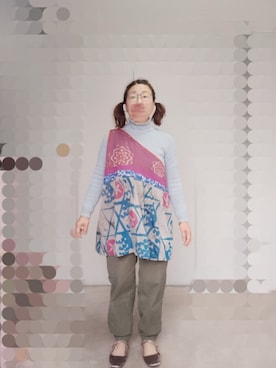 「GU（ジーユー）のアイテム（シューズ、ピンク系）」を使った、えまさん（レディース・160cm）の春コーディネート