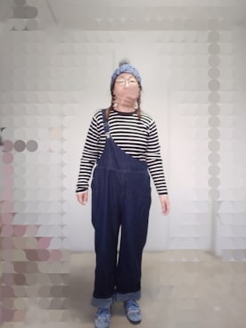 「no brand（ノーブランド）のアイテム（帽子）」を使った、えまさん（レディース・160cm）の冬コーディネート