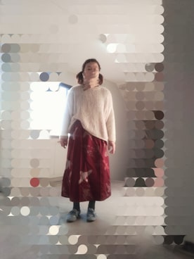 「GU（ジーユー）のアイテム（バレエシューズ、ブルー系）」を使った、えまさん（レディース・160cm）の春コーディネート
