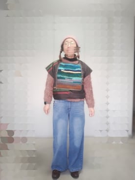 「アイテム（ベスト）」を使った、えまさん（レディース・160cm）の秋コーディネート