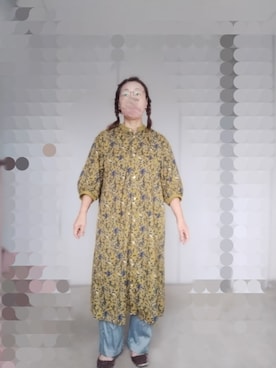 「アイテム（シャツワンピース）」を使った、えまさん（レディース・160cm）の秋コーディネート