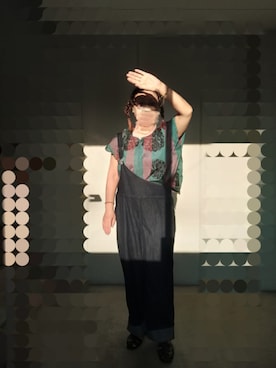 「しまむら（シマムラ）のアイテム（サンダル、ブラック系）」を使った、えまさん（レディース・160cm）の秋コーディネート