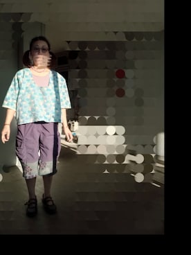 「GU（ジーユー）のアイテム（スニーカー、グレー系）」を使った、えまさん（レディース・160cm）の夏コーディネート